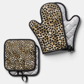 Animal Print - Oven Mitt & Pot Holder 鍋つかみ&鍋敷きセット (正面/裏面)
