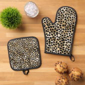 Animal Print - Oven Mitt & Pot Holder 鍋つかみ&鍋敷きセット (トップダウン)