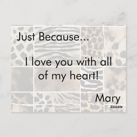 Animal Print - Postcard ポストカード (裏面)