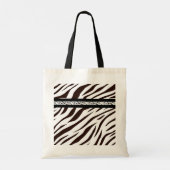 Animal print zebra black and white bag market トートバッグ (裏面)