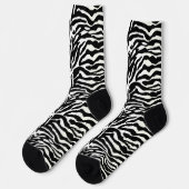 Animal Print, Zebra in Black and White ソックス (左)