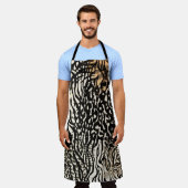 Animal print zebra modern All-Over Print Apron エプロン (着用した状態)
