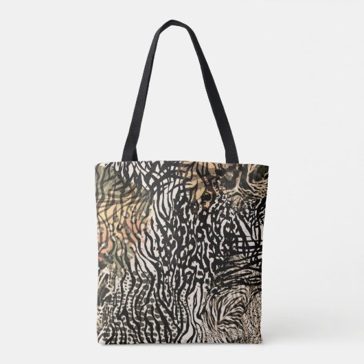 Animal print zebra modern Luxury トートバッグ (裏面)