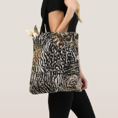 Animal print zebra modern Luxury トートバッグ (クローズアップ)