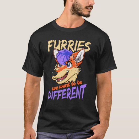 Animal Proud Furry Different Furry Tail Furry Pers Tシャツ (正面)
