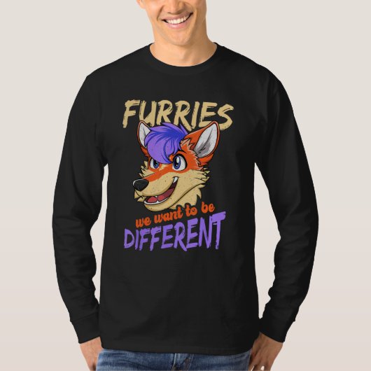 Animal Proud Furry Different Furry Tail Furry Pers Tシャツ (正面)
