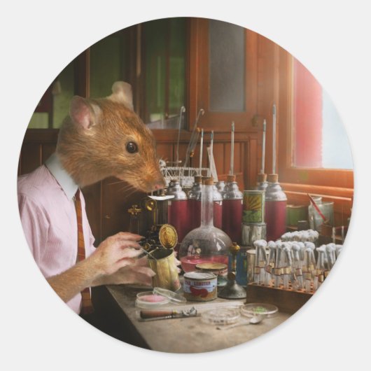 Animal - Rat - The Lab Rat ラウンドシール (正面)