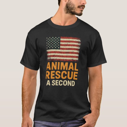 Animal Rescue a Second Cute Rescue Pet Awareness Tシャツ (正面)