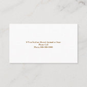 Animal Rescue Shelter Business Card 名刺 (裏面)
