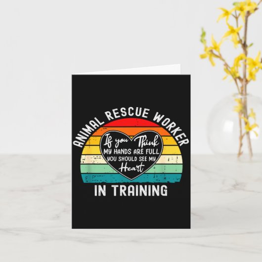 Animal Rescue Worker In Training Appreciation  カード (黄色い花)