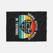 Animal Rescue Worker In Training Appreciation フリースブランケット (正面(横))