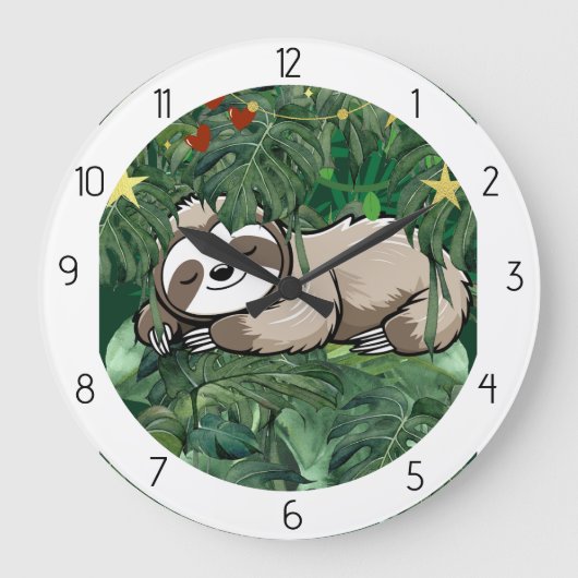 animal  resting time ラージ壁時計 (正面)