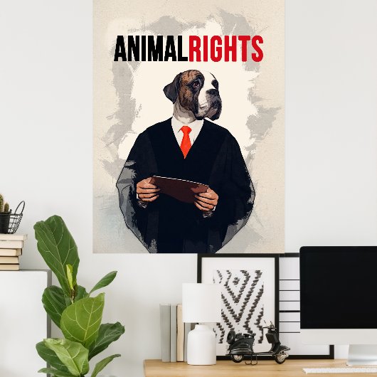 Animal Rights ポスター (ホームオフィス)