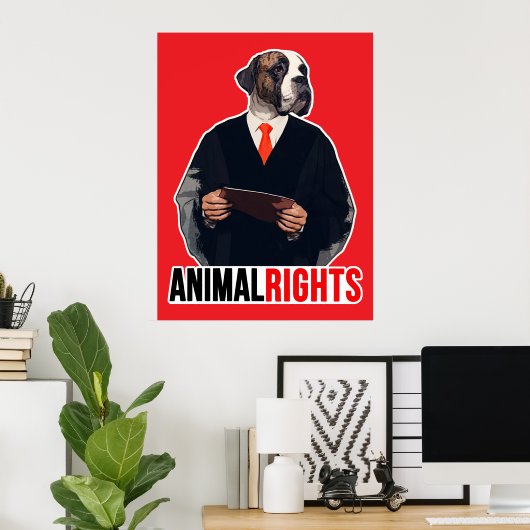 Animal Rights ポスター (ホームオフィス)