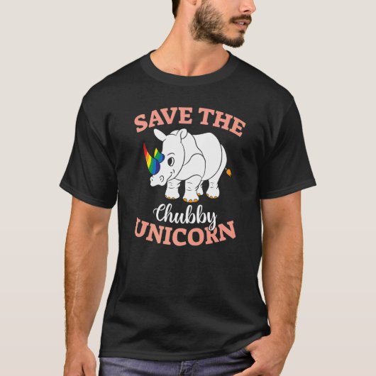 Animal Rights Save The Chubby Unicorns Tシャツ (正面)