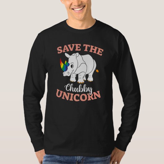 Animal Rights Save The Chubby Unicorns Tシャツ (正面)