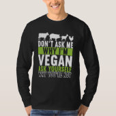 Animal Rights Vegan Vegetarian  6 Tシャツ (正面)