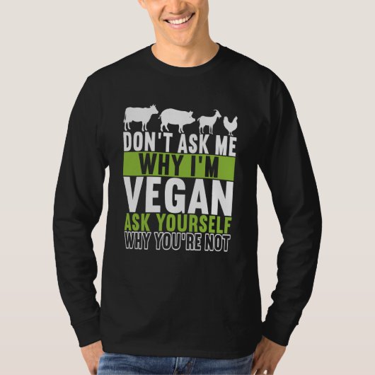 Animal Rights Vegan Vegetarian 6 Tシャツ (正面)