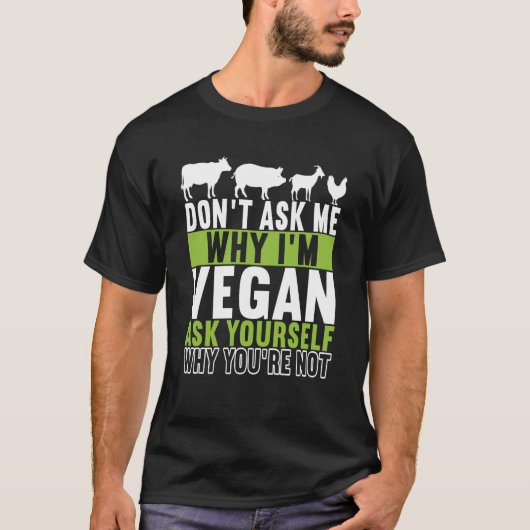 Animal Rights Vegan Vegetarian  6 Tシャツ (正面)