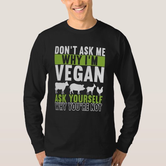 Animal Rights Vegan Vegetarian  7 Tシャツ (正面)