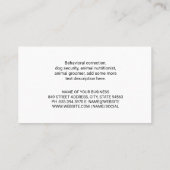 Animal Services | Groomer | Pet Store 名刺 (裏面)