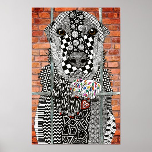 Animal Shelter Dog Adoption Canvas ポスター (正面)