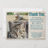 Animal Shelter Photo Template Thank You Cards 招待状 (正面)