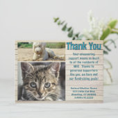 Animal Shelter Photo Template Thank You Cards 招待状 (スタンド正面)
