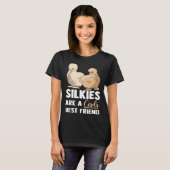 Animal Silkie Chicken Mom Silky Chicken Farmer Tシャツ (正面フル)