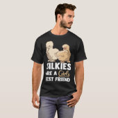 Animal Silkie Chicken Mom Silky Chicken Farmer Tシャツ (正面フル)