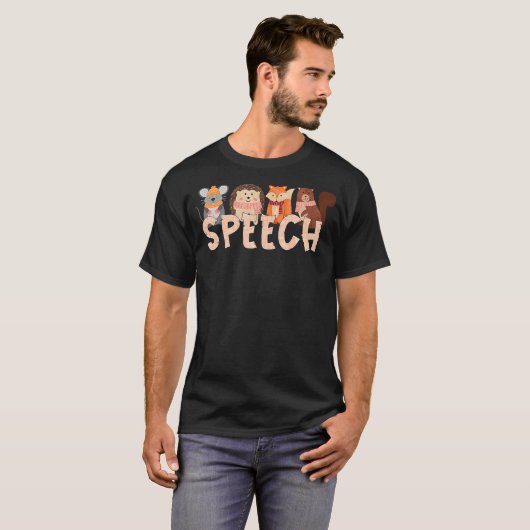 Animal Speech Therapy Fall SLP Speech Language Pat Tシャツ (正面フル)
