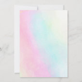 Animal Squish On Over rainbow  girl Birthday 招待状 (裏面)