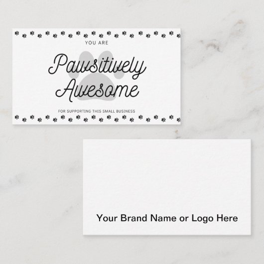 Animal Themedをご購入いただきありがとうございます 名刺 (正面/裏面)