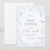 Animal Themed Baby Shower Invitation Baby Boy Girl ノートカード (正面/裏面)