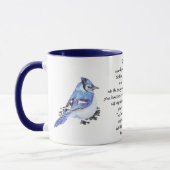 Animal Totem Blue Jay Inspirational Nature Guide マグカップ (左)