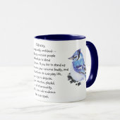 Animal Totem Blue Jay Inspirational Nature Guide マグカップ (正面右)
