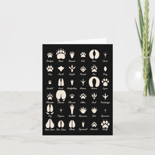Animal Track S Common Animals And Wildlife Tracks  カード (正面)