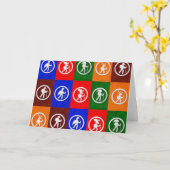 Animal Trail Markers Greeting Card カード (黄色い花)