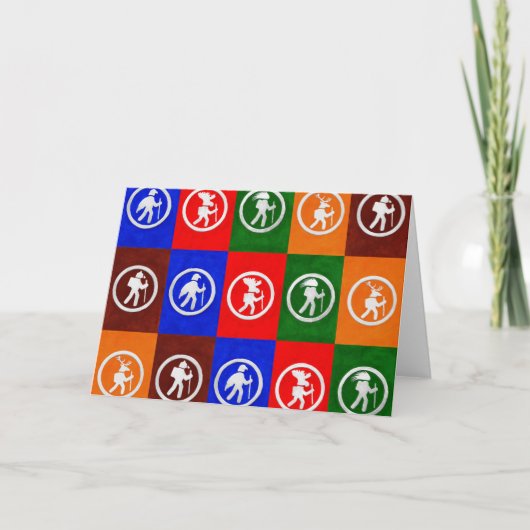 Animal Trail Markers Greeting Card カード (正面)
