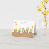 Animal Trainノートカード カード (黄色い花)