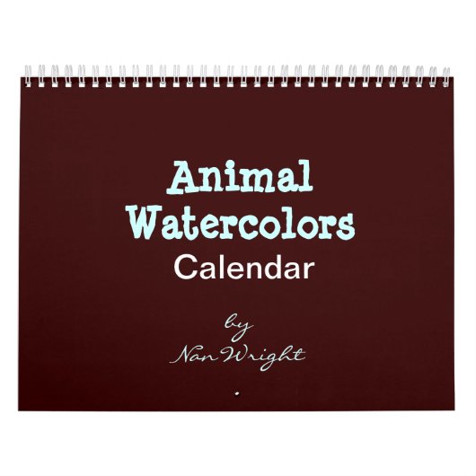 Animal Watercolor Calendar カレンダー (カバー)