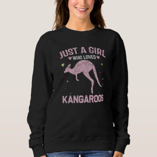Animal  Women Just A Girl Who Loves Kangaroos スウェットシャツ