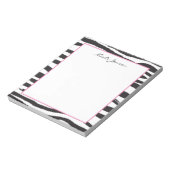Animal Zebra Print パーソナライズされた Notepad ノートパッド (回転)