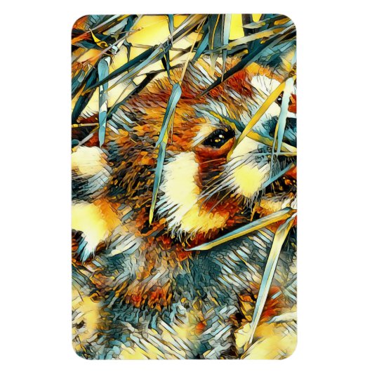 AnimalArt_レッサーパンダ_003 マグネット (縦)