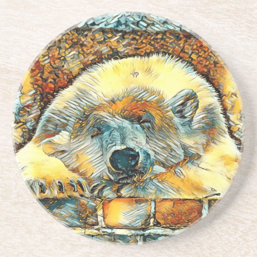 AnimalArt_Bear_008 コースター (正面)