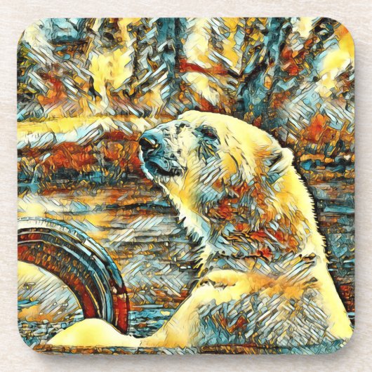 AnimalArt_Bear_012 コースター (正面)