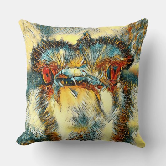 AnimalArt_Bird_008 クッション (正面)