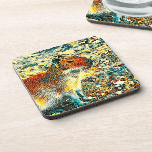 AnimalArt_Capybara_003 コースター (左側)