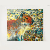 AnimalArt_Capybara_003 タペストリー (正面(横))