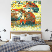 AnimalArt_Capybara_004 キャンバスプリント (インサイチュ (寝室))